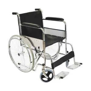 Silla de Ruedas Acero Cromado Estándar