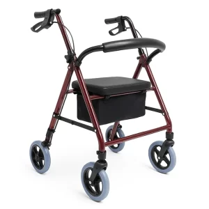 Andador Rollator 4 Ruedas Canasto y Asiento