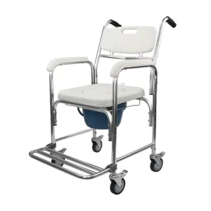 Silla WC Ducha con Ruedas Aluminio
